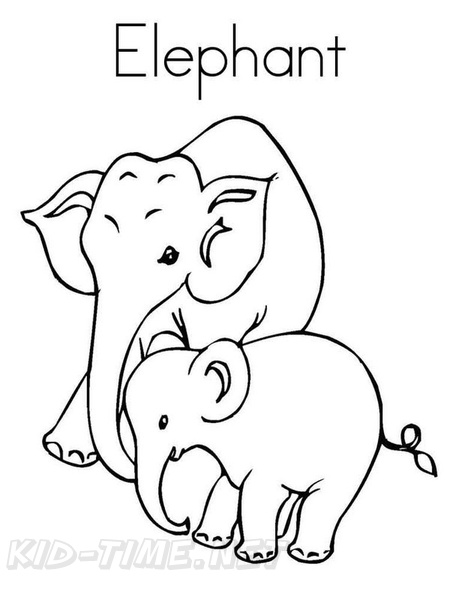 Baby Elephant Coloring Book Page Free Coloring Book Pages