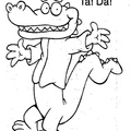 Alligator Coloring Book Page
