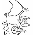 Bats Coloring Book Page