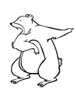 Brown Bear Coloring Book Page