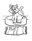 Cat Coloring Book Page