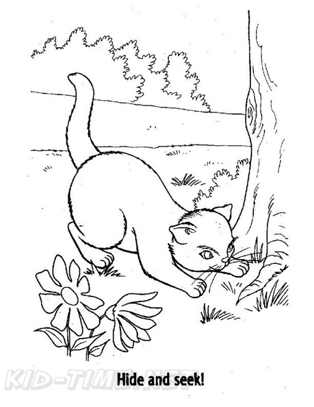 Cat Coloring Book Page Free Coloring Book Pages Printables