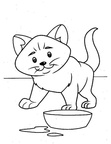 Cat Coloring Book Page