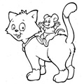 Cat Coloring Book Page