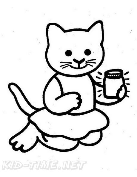 Cute Cat Coloring Book Page | Free Coloring Book Pages Printables