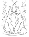 Himalayan Cat Breed Coloring Book Page