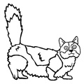 Munchkin Cat Coloring Book Page