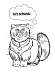 Persian Cat Breed Coloring Book Page
