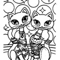Siamese Cat Breed Coloring Book Page