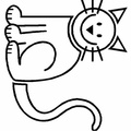 Cat Simple Toddler Easy Coloring Book Page