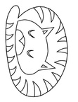 Cat Simple Toddler Easy Coloring Book Page