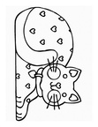 Cat Simple Toddler Easy Coloring Book Page