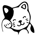 Cat Simple Toddler Easy Coloring Book Page