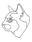 Cat Simple Toddler Easy Coloring Book Page