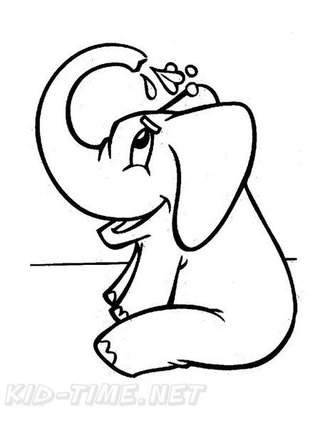 Cute Elephant Coloring Book Page Free Coloring Book Pages