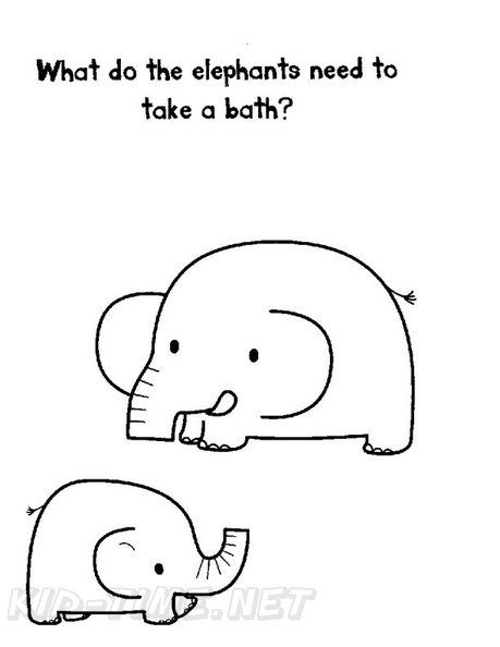 Elephant Craft And Activities Coloring Book Page Free