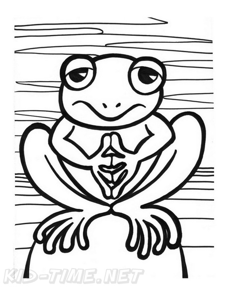 Cute Frog Coloring Book Page Free Coloring Book Pages