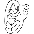 Simply Frog Toddler Pre-School Coloring Book Page