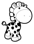 Cute Giraffe Coloring Book Pages