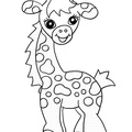 Cute Giraffe Coloring Book Pages