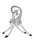 Giraffe Coloring Book Page