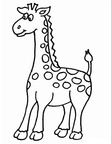 Giraffe Coloring Book Page