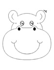 Hippopotamus Hippo Craft and Activities Coloring Book Page