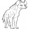Hyena Coloring Book Page
