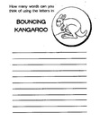 Kangaroo Craft and Activities Coloring Book Page