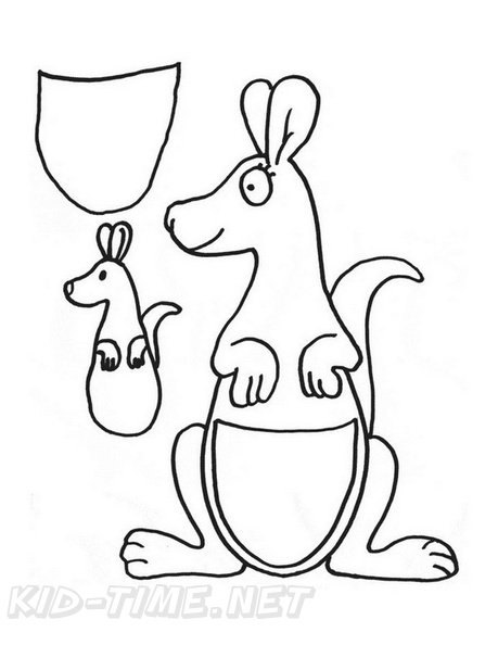 Kangaroo Craft and Activities Coloring Book Page | Free Coloring Book