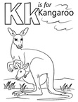Kangaroo Craft and Activities Coloring Book Page