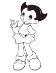 Astro Boy Coloring Book Page
