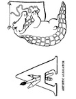 A Alligator Animal Alphabet Coloring Book Page