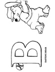 B Bear Animal Alphabet Coloring Book Page