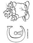 C Cat Animal Alphabet Coloring Book Page