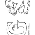 G Gorilla Animal Alphabet Coloring Book Page