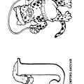 J Jaguar Animal Alphabet Coloring Book Page