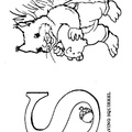 S Squirrel Animal Alphabet Coloring Book Page