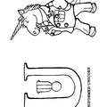 U Unicorn Animal Alphabet Coloring Book Page