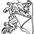 Dragon Coloring Book Page