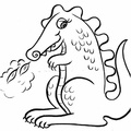 Dragon Coloring Book Page