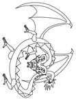 Dragon Coloring Book Page