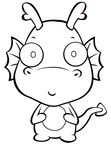 Dragon Coloring Book Page