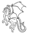 Dragon Coloring Book Page