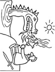 Dragon Coloring Book Page