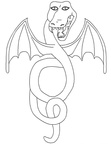 Dragon Coloring Book Page