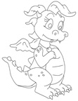 Dragon Coloring Book Page