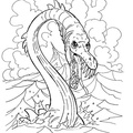 Sea Monster Dragon Coloring Book Page