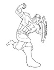 Captain America Coloring Book Page