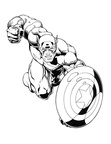 Captain America Coloring Book Page